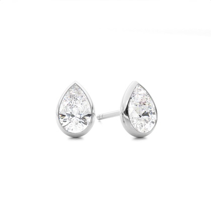 Bezel Setting Diamond Stud Earrings