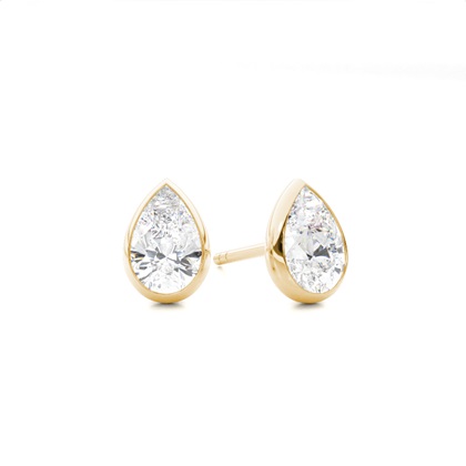 Bezel Setting Diamond Stud Earrings
