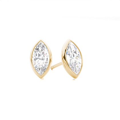 Bezel Setting Diamond Stud Earrings
