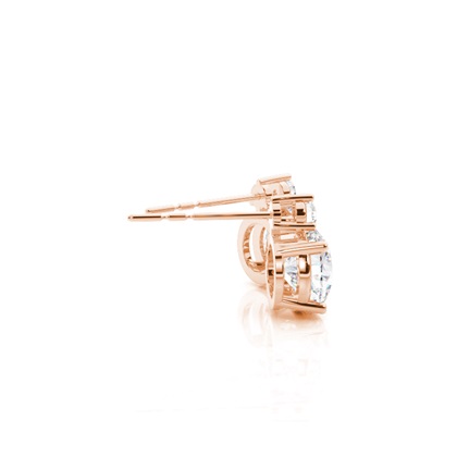 Rose Gold Moissanite Earrings