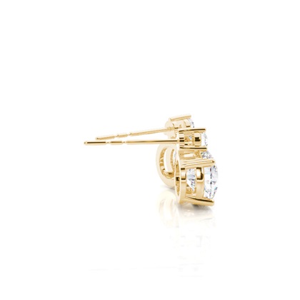 Yellow Gold Moissanite Earrings