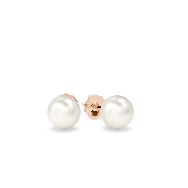 Tension Setting Pearl Stud Earrings