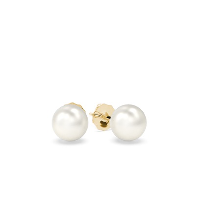 Tension Setting Pearl Stud Earrings