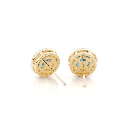 Yellow Gold Diamond Earrings