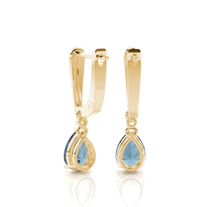 Yellow Gold Diamond Earrings