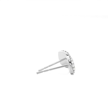 Prong Setting Rund-Diamant-Cluster-Ohrstecker