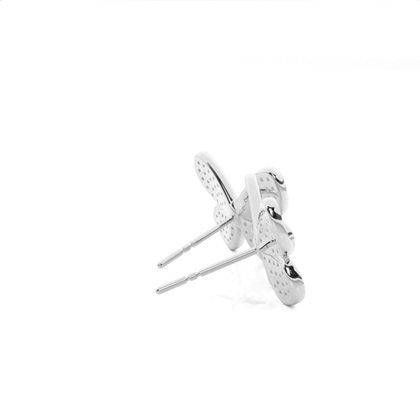 Prong Setting Rund-Diamant-Cluster-Ohrstecker