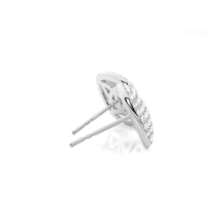 Prong Setting Rund-Diamant-Cluster-Ohrstecker