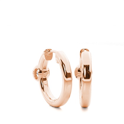 Bezel Setting Diamond Hoop øredobber