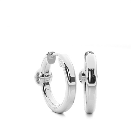 Diamant-Creolen in Zargenfassung