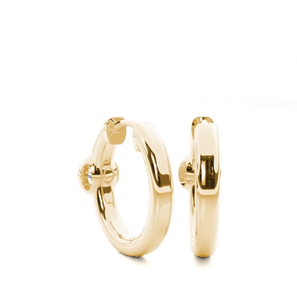 Aretes tipo argolla de diamantes con montura de bisel