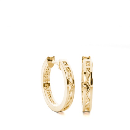 Yellow Gold Diamond Earrings