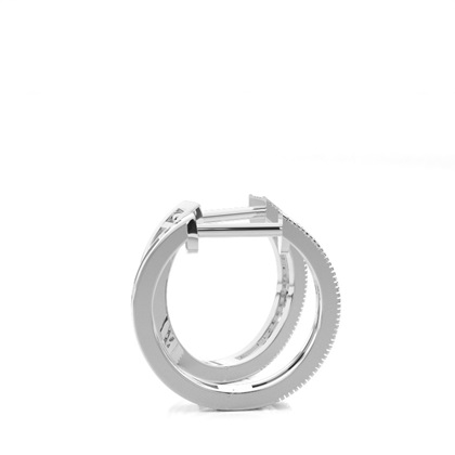 Runde Diamant-Creolen in Pre-Pave-Fassung