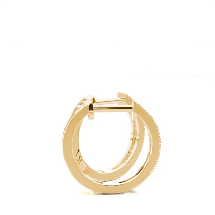 Runde Diamant-Creolen in Pre-Pave-Fassung