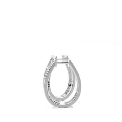 Runde Diamant-Creolen in Pre-Pave-Fassung