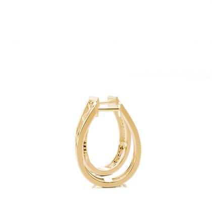 Runde Diamant-Creolen in Pre-Pave-Fassung