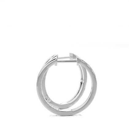 Runde Diamant-Creolen in Pre-Pave-Fassung