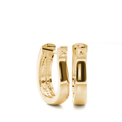 Pre Pave Setting Round Diamond Hoop Earrings