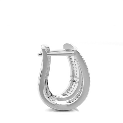 Runde Diamant-Creolen in Pre-Pave-Fassung