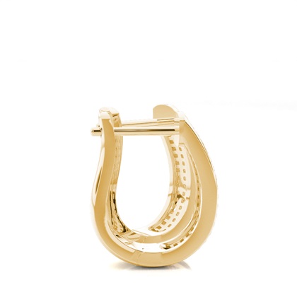 Runde Diamant-Creolen in Pre-Pave-Fassung