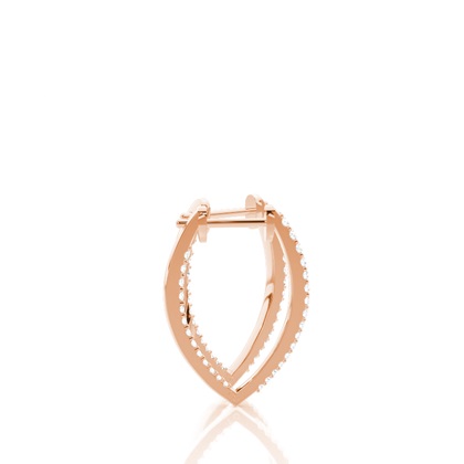 Runde Diamant-Creolen in Mikro-Krappenfassung