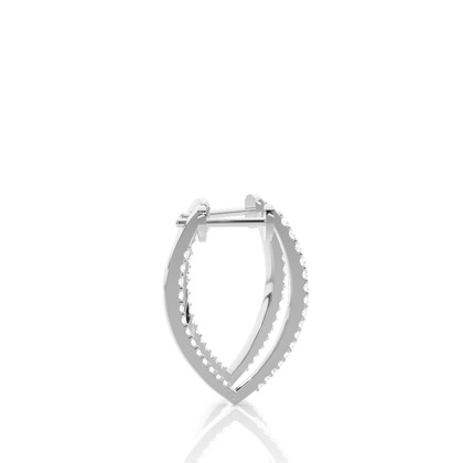 Runde Diamant-Creolen in Mikro-Krappenfassung