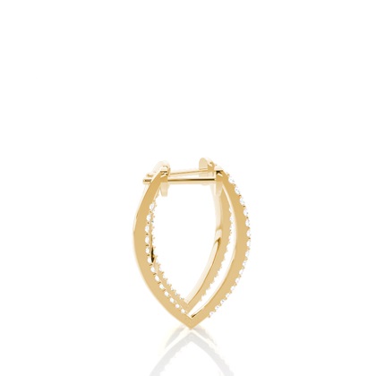 Runde Diamant-Creolen in Mikro-Krappenfassung