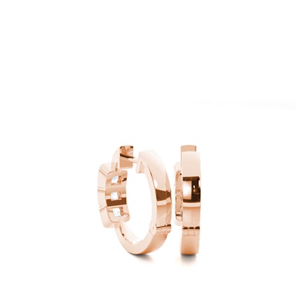 Bezel Setting Diamond Hoop Earrings