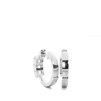 Diamant-Creolen in Zargenfassung