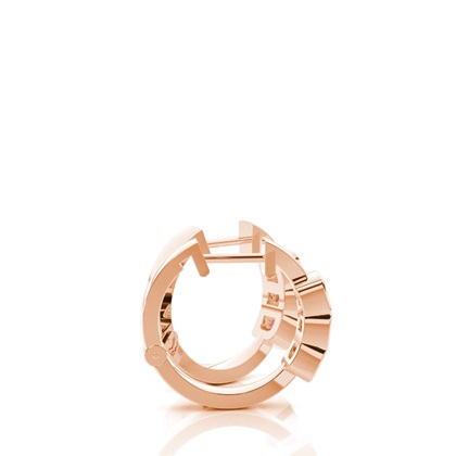 Zargenfassung Rubin Creolen-Ohrring