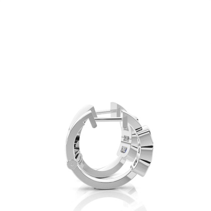 Blauer Saphir-Creolen-Ohrring in Lünette-Fassung