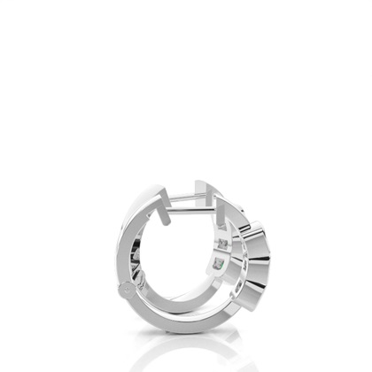 Lünette Fassung Smaragd Creolen-Ohrring