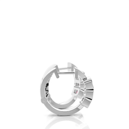 Zargenfassung Rubin Creolen-Ohrring