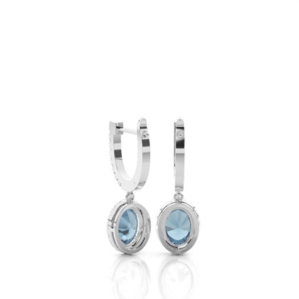 Oval Cut Diamond Earrings 
