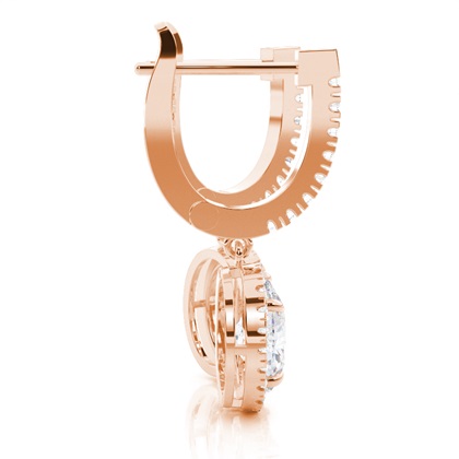 Rose Gold Moissanite Earrings