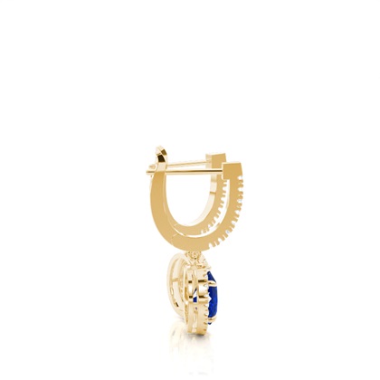 Creolen mit blauen Saphiren in Krappenfassung