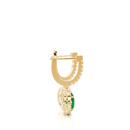 Smaragd Creolen in Krappenfassung