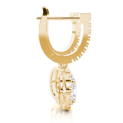 Yellow Gold Moissanite Earrings