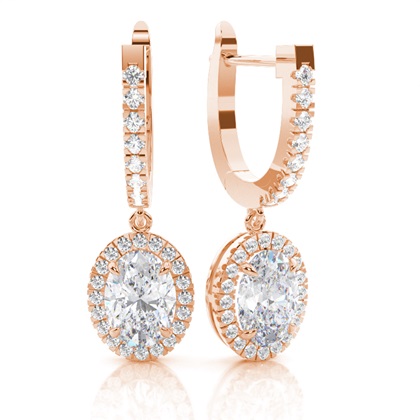 Prong Setting Moissanite Hoop Earrings