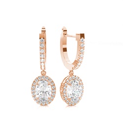 Prong Setting Diamond Hoop Earrings