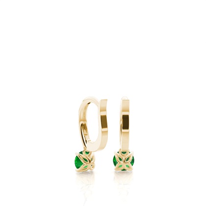 Yellow Gold Diamond Earrings