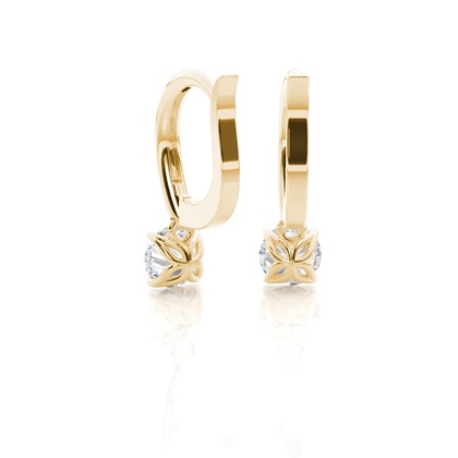 Prong Setting Moissanite Hoop Earrings