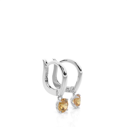 Citrin Creolen in Krappenfassung