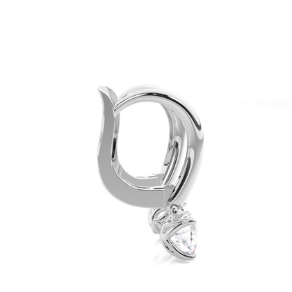 Boucles d'oreilles créoles diamant serti griffes