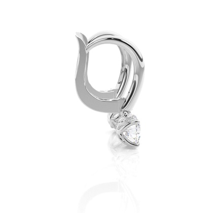 Prong Setting Moissanite Hoop Earrings