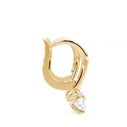Yellow Gold Diamond Hoop Earrings
