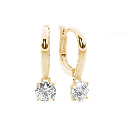Yellow Gold Diamond Earrings
