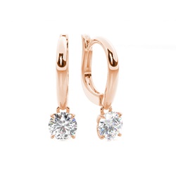 Prong Setting Diamond Hoop Earrings