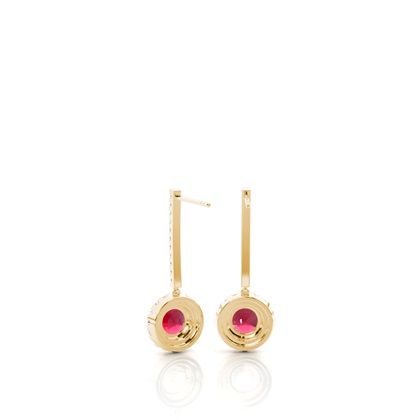 Prong Setting Ruby Drop Earrings
