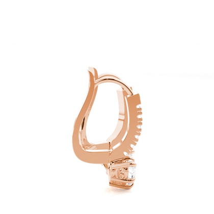 Boucles d'oreilles créoles diamant serti griffes